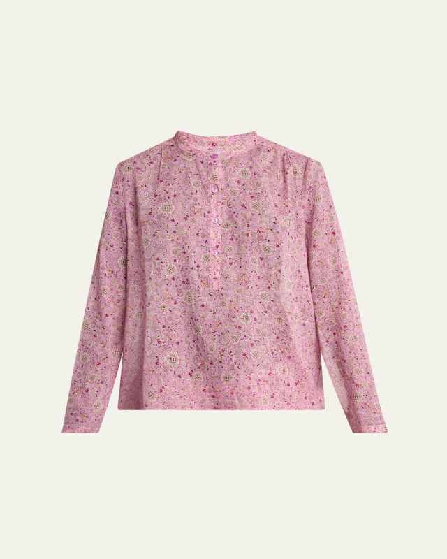 Maria Printed Long-Sleeve Blouse